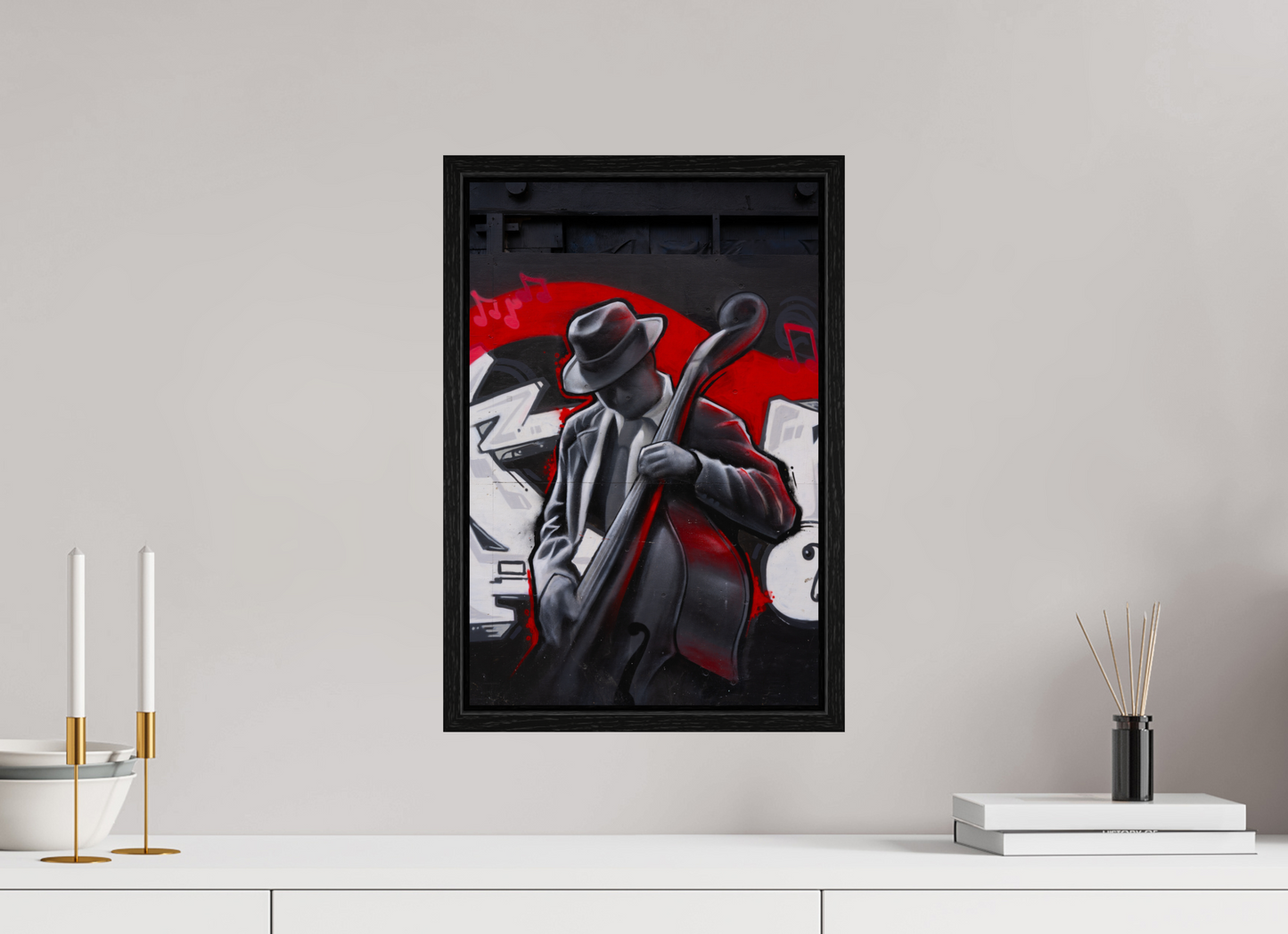 30 x 45 cm, Cadre bois Jazz in San Francisco