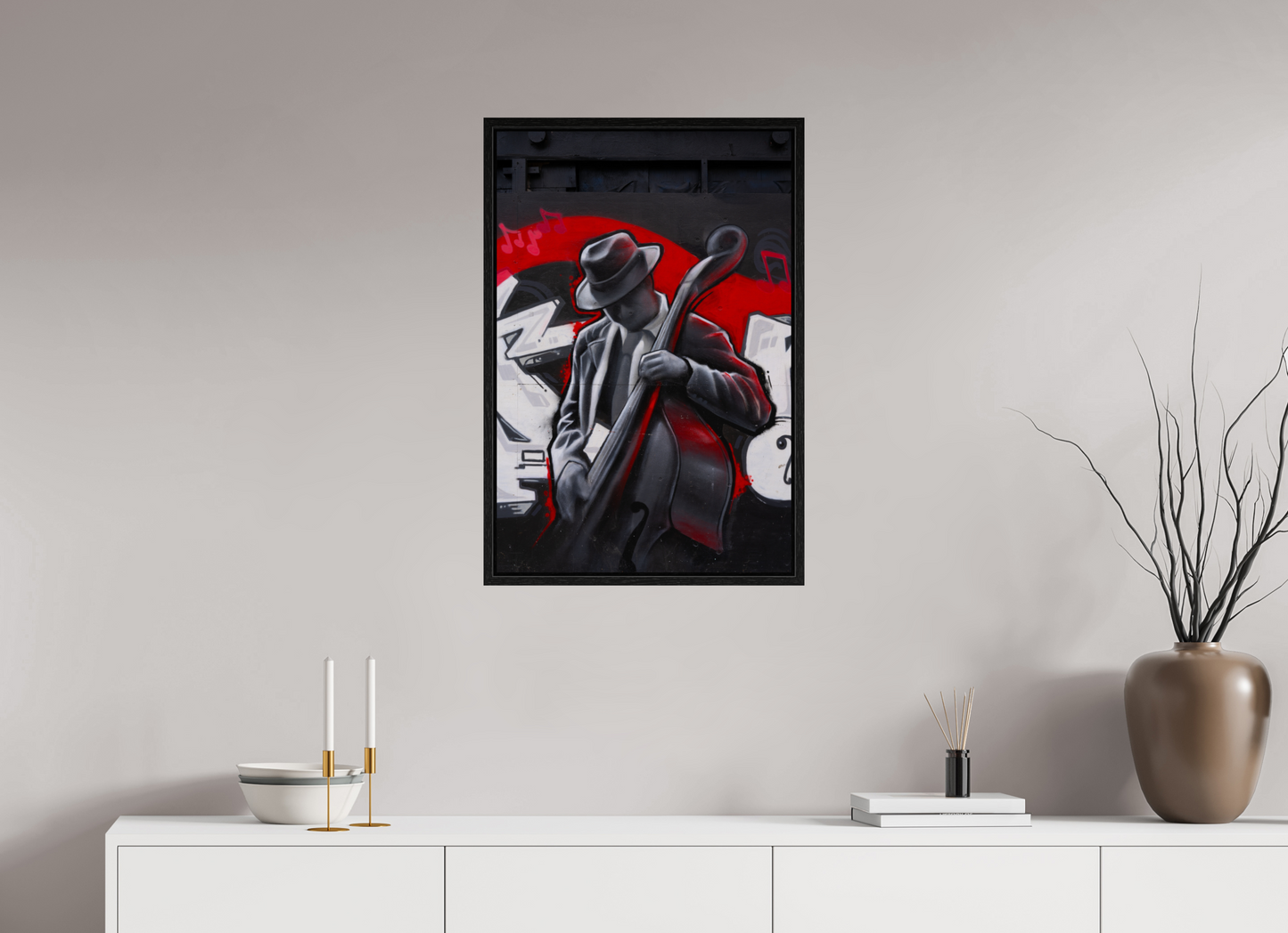 50 x 75 cm, Cadre bois Jazz in San Francisco