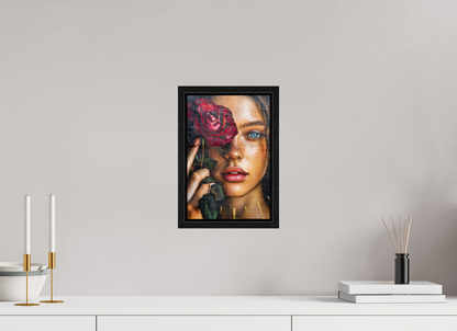 20 x 30 cm, Cadre bois Kiss from a rose