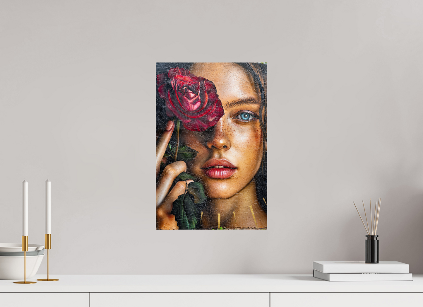 30 x 45 cm, Papier photo Fuji Kiss from a rose