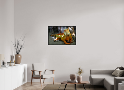90 x 60 cm, Floater Frame Green Iguana