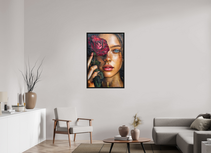 70 x 105 cm, Cadre bois Kiss from a rose