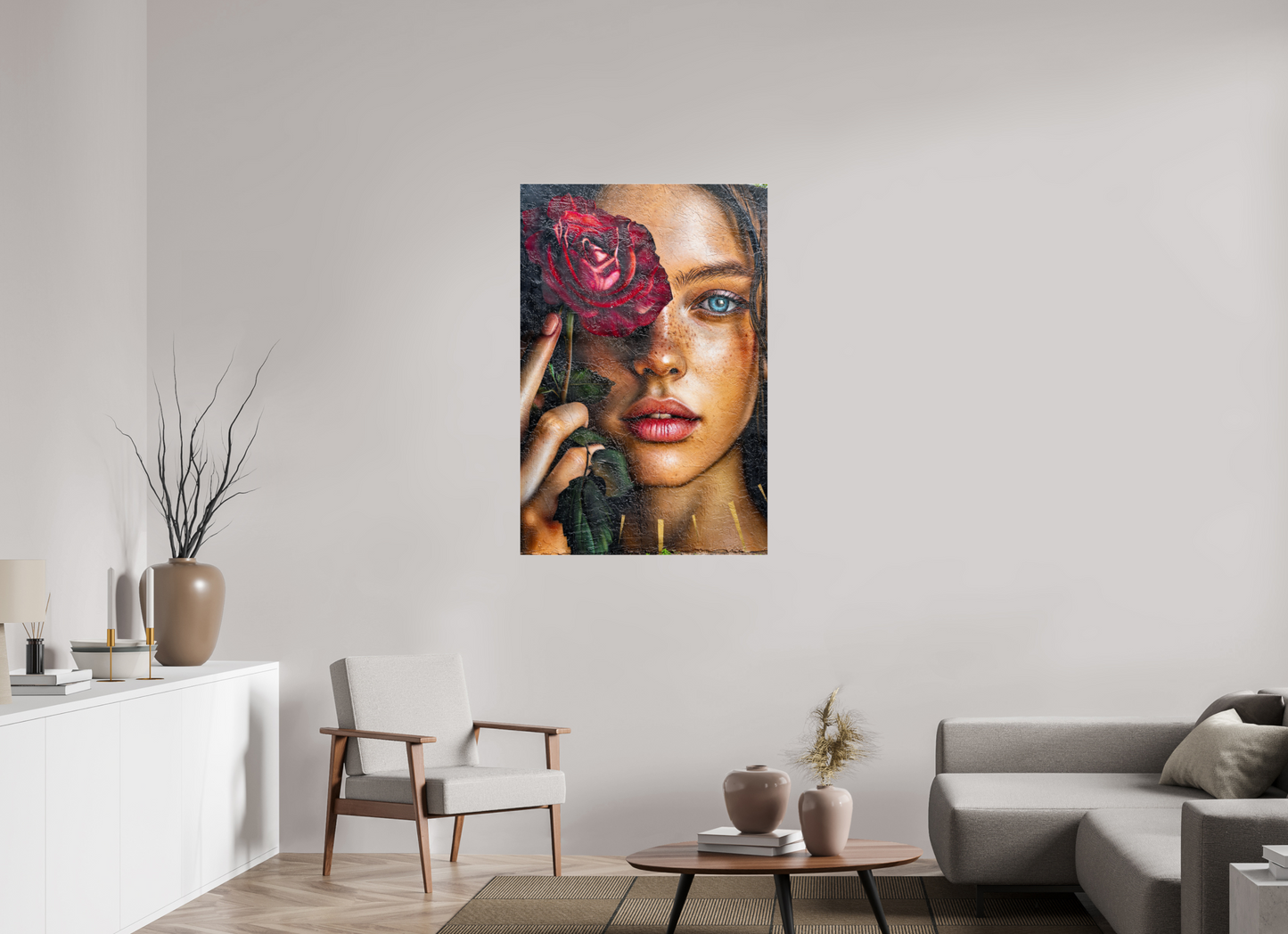 80 x 120 cm, Verre acrylique Kiss from a rose