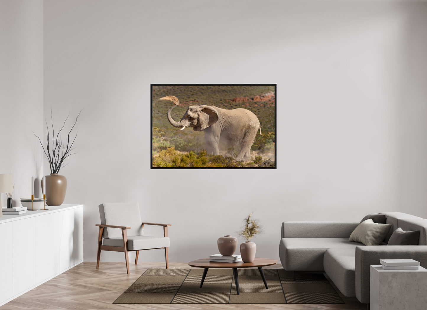 150 x 100 cm, Cadre bois Dust and Elephant