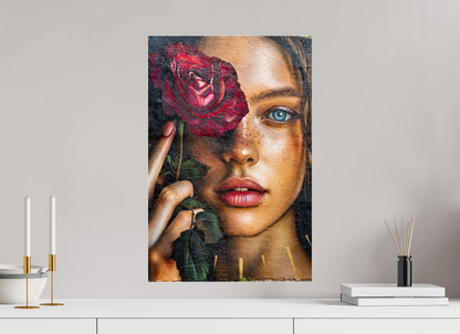 40 x 60 cm, Verre acrylique Kiss from a rose