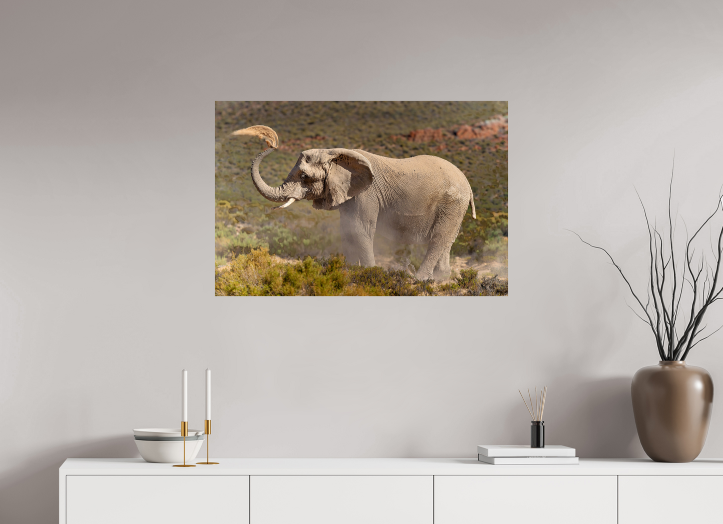 90 x 60 cm, Papier photo Fuji Dust and Elephant
