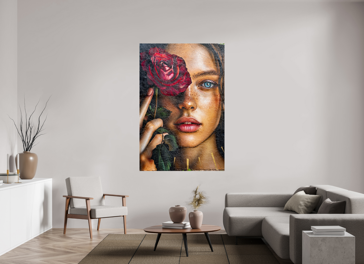 120 x 180 cm, Papier photo Fuji Kiss from a rose
