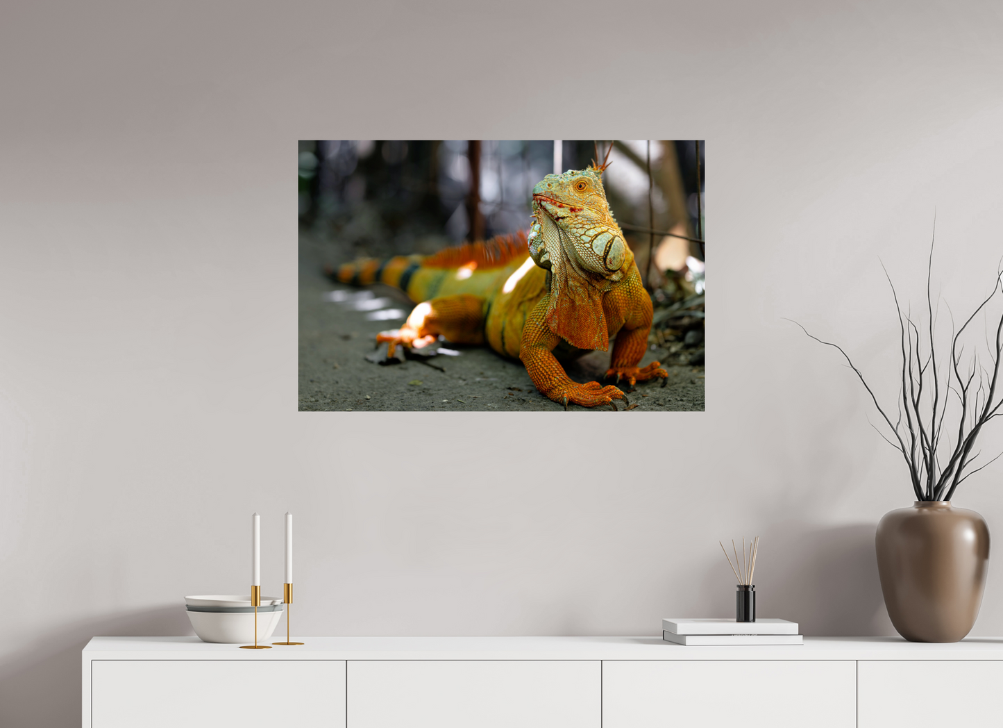90 x 60 cm, Papier photo Fuji Green Iguana