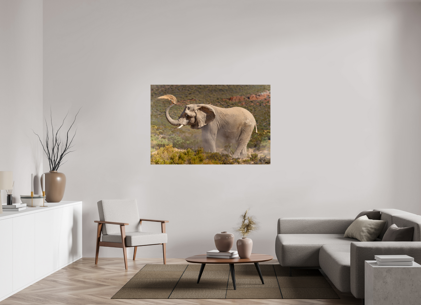 150 x 100 cm, Papier photo Fuji Dust and Elephant