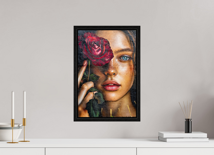 30 x 45 cm, Cadre bois Kiss from a rose