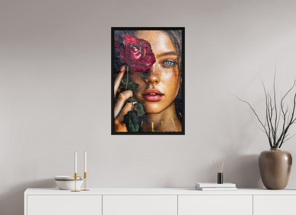 50 x 75 cm, Cadre bois Kiss from a rose