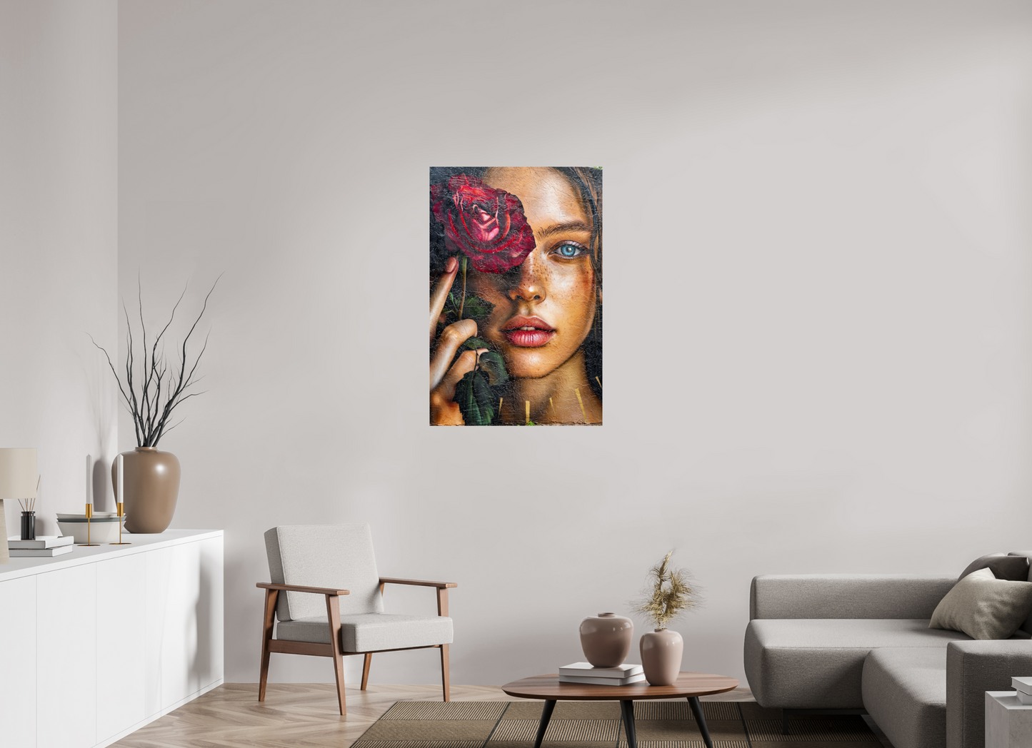 70 x 105 cm, Papier photo Fuji Kiss from a rose
