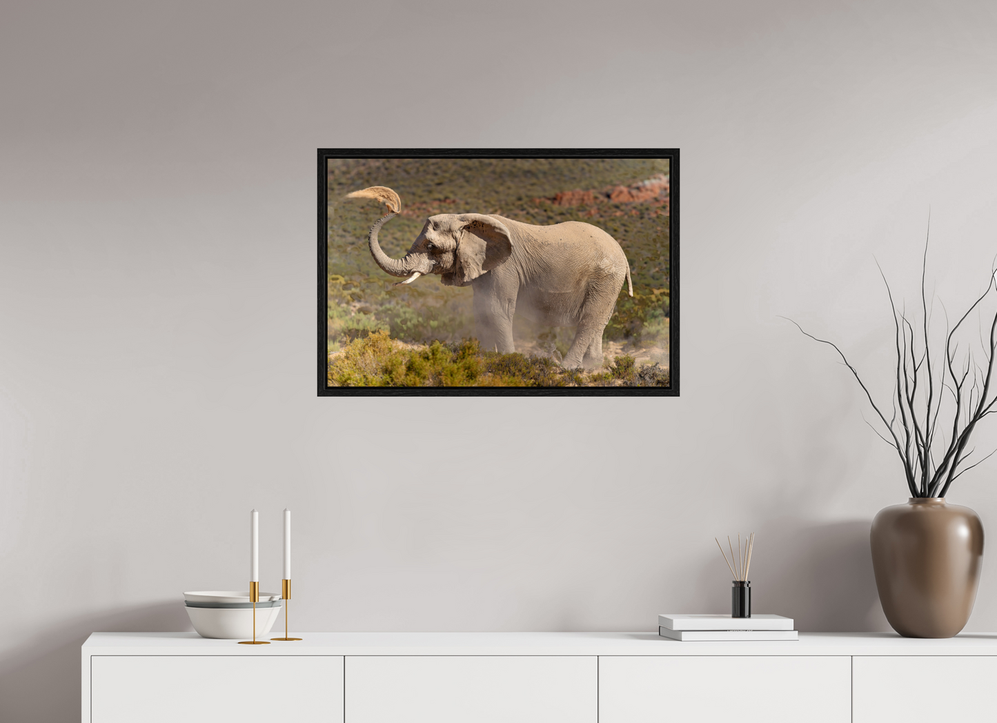 75 x 50 cm, Cadre bois Dust and Elephant