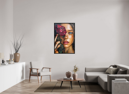 80 x 120 cm, Cadre bois Kiss from a rose