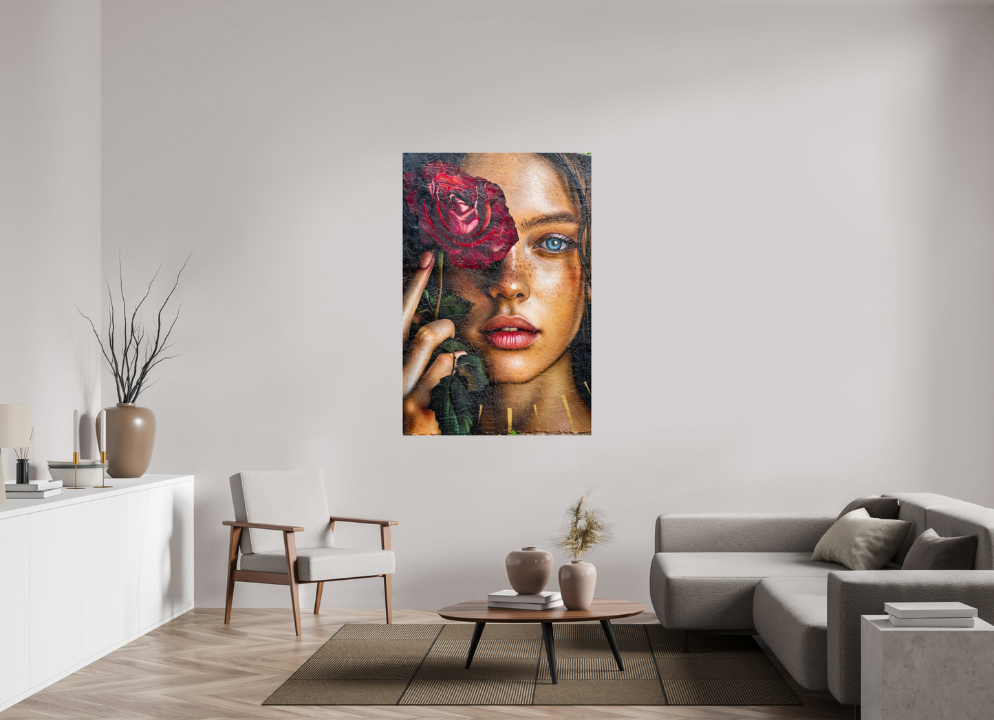 100 x 150 cm, Papier photo Fuji Kiss from a rose