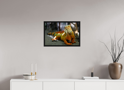 60 x 40 cm, Floater Frame Green Iguana